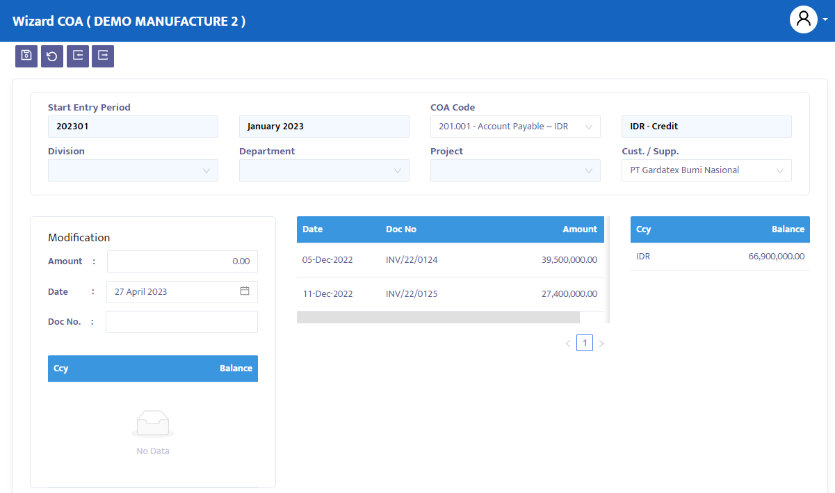 Supplier Payable Balance