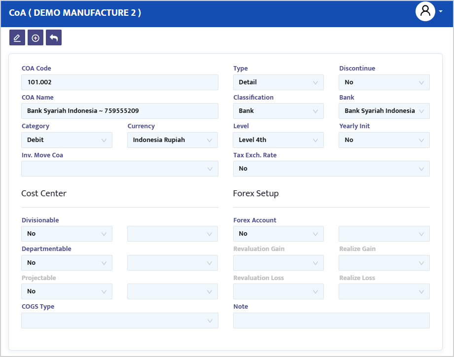 Chart of Account